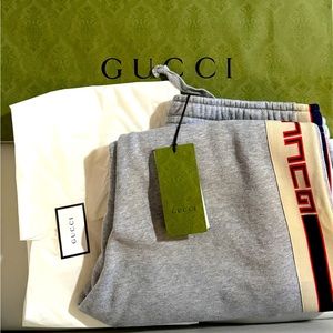 Gucci Stripe Tiger Tracks Pants